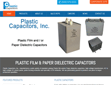 Tablet Screenshot of plasticcapacitors.com